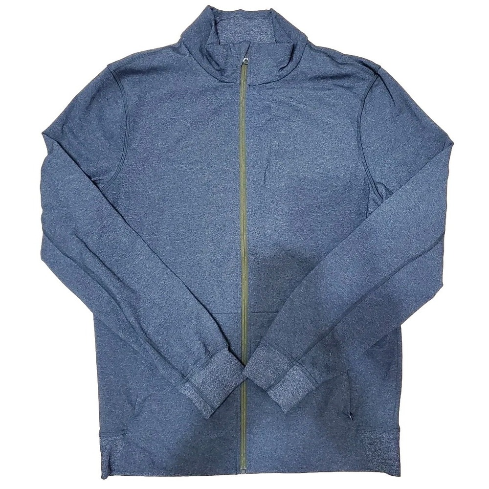 Lululemon Prepost Jacket Mens Large Gray Full Zip Performance Gym Running